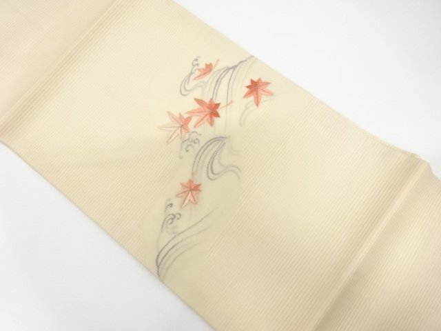 JAPANESE KIMONO / NAGOYA OBI FOR SUMMER / EMBROIDERY / TATSUTA RIVER 